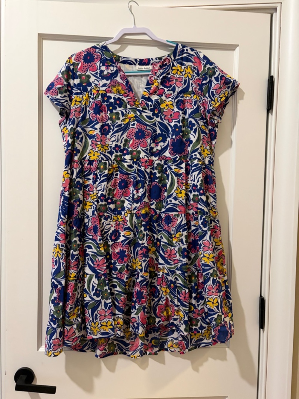 Roller Rabbit Multicolor Floral Tiered Casual Dress